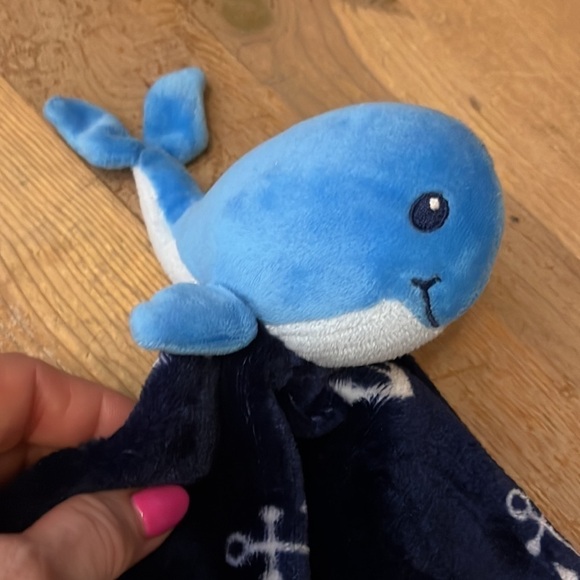 Hudson Baby HB Lovey Security Blanket Whale Anchor Nautical Plush - Picture 2 of 8